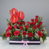Red Roses & Anthurium in Box