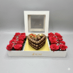 Premium Box of Roses with Designer Cake