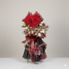 Luxury Red Roses & Mix Exotic Flowers Metal Stand