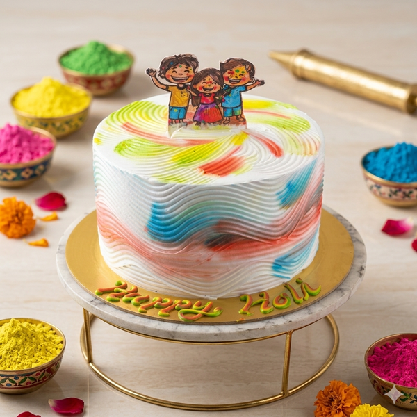 Holi Theme Cake