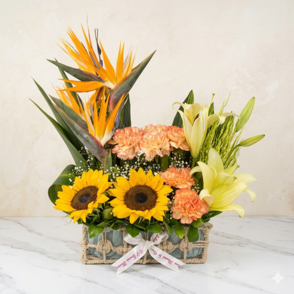 Mix Flower Garden Basket