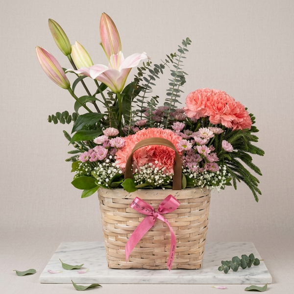 Pink Theme Mix Flower Basket