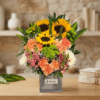 Box of Sunflower with Carnations