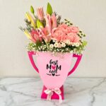 Lille & Carnation Flowers in Trophy