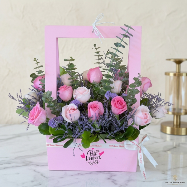 Pink & Emma Rose in Handle Bag