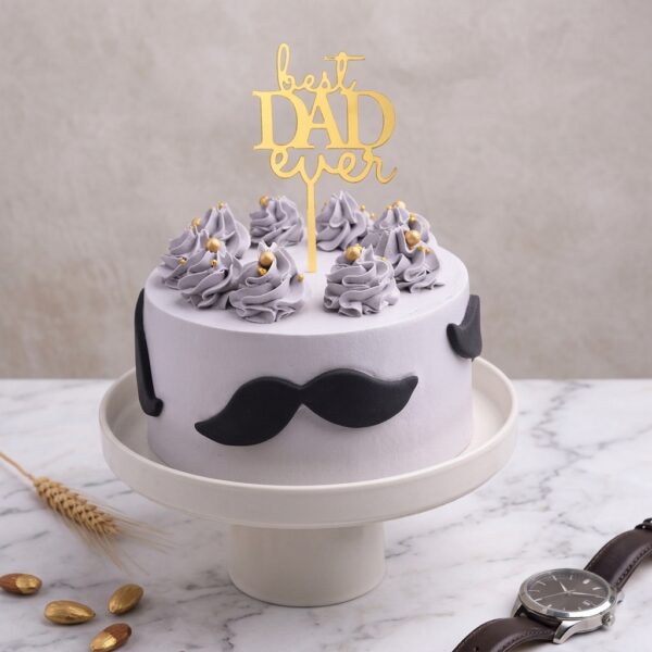 Moustache Magic Best Dad Cake