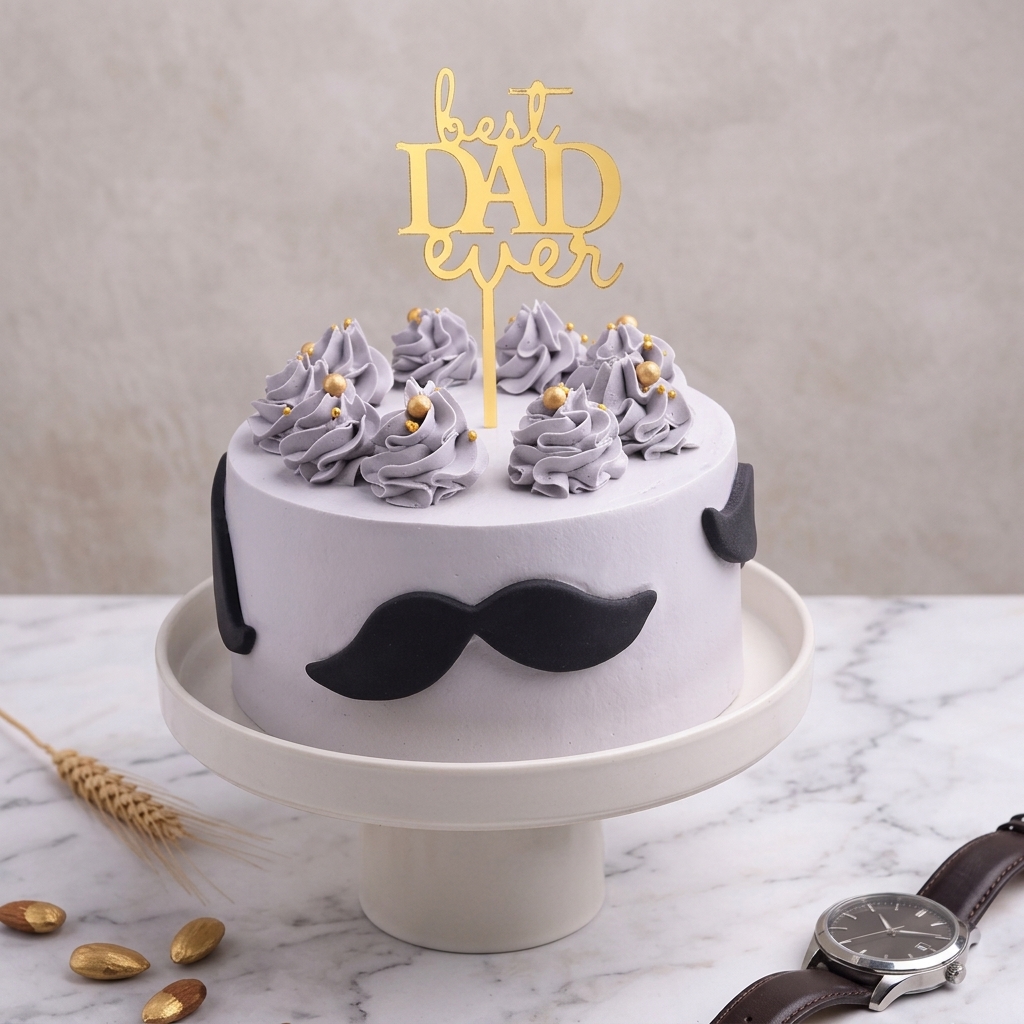 Moustache Magic Best Dad Cake