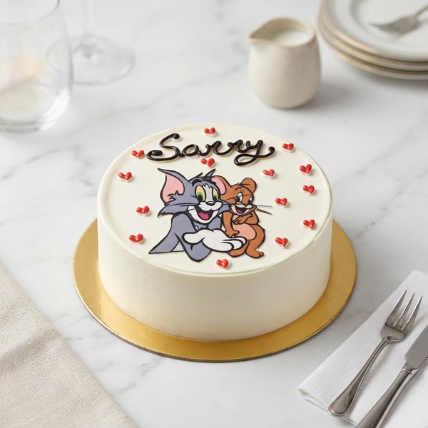 1 Kg Tom & Jerry Red Velvet Cake