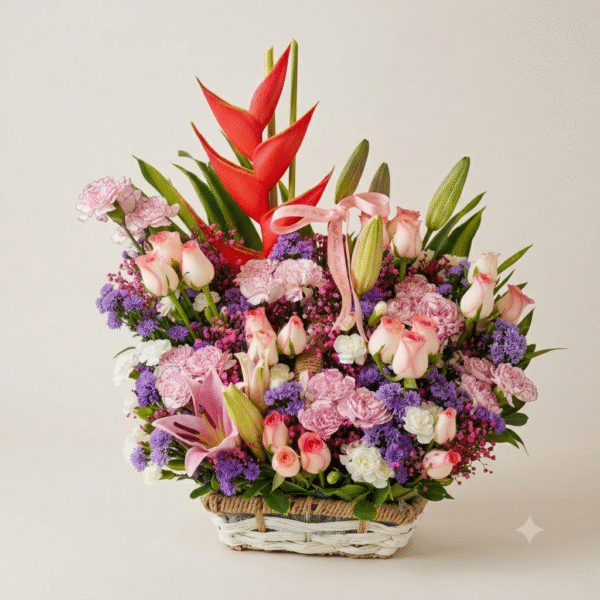 Exotic Mix Flowers Basket