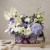 Soft Lavender & White Luxury Floral Basket
