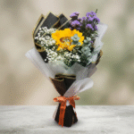 Fresh Sunflower & Purple Bloom Bouquet