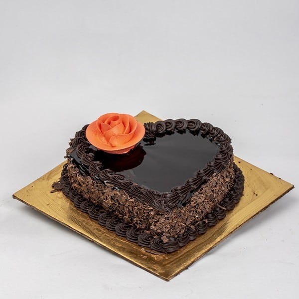 Chocolate Truffle Heart Cake