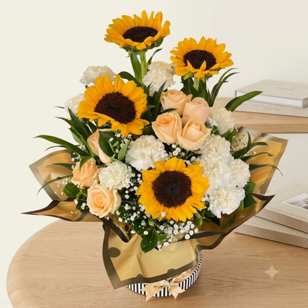 Golden Sunshine Box Arrangement