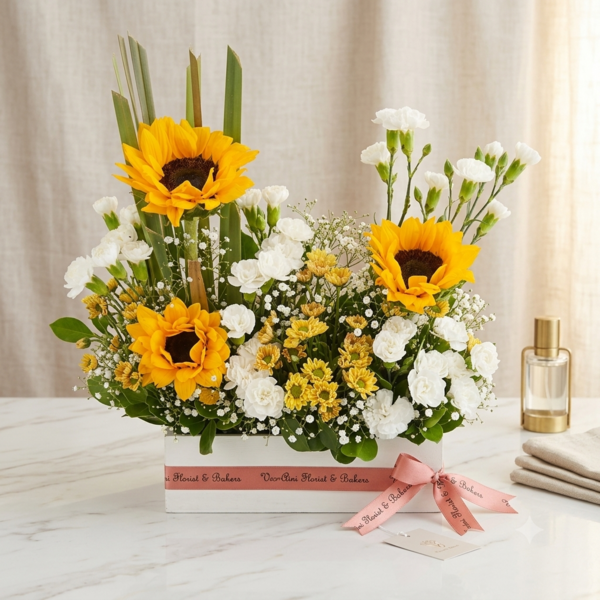 Warm Elegance Sunflower Box