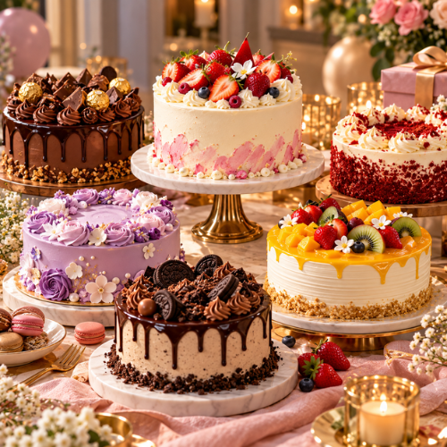 Birthday and celebration cakes