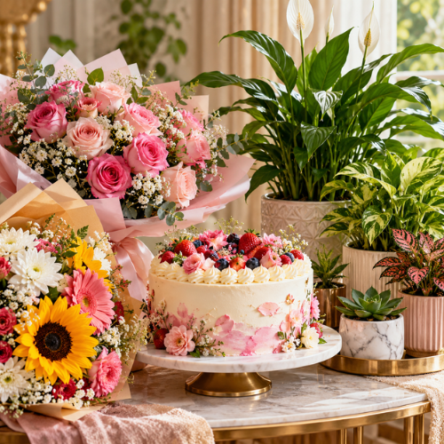 Fresh flowers, cakes and plants in Faridabad